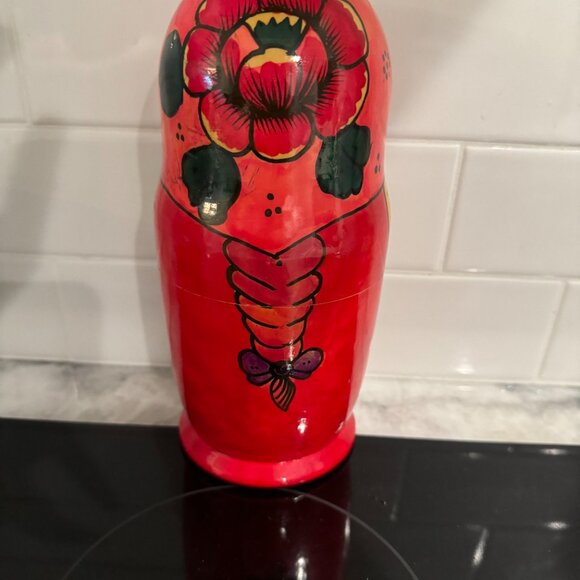 Vintage Russian Nesting Dolls 1990s Set 8 Hand-Painted Matryoshka Stacking rare - Picture 3 of 16